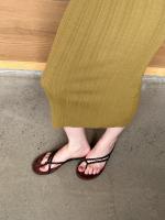 Chanclas planas, zapatos para mujer, ropa de verano, nuevo diseño de nicho casual, playa, vacaciones, sandalias con punta abierta. - details 7
