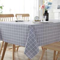Mantel grueso de plástico PVC, rejilla rectangular, impreso, impermeable, resistente al aceite, adecuado para el hogar, cocina, mesa de comedor, - details 9