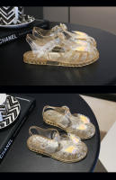 Zapatos de gelatina de cristal, sandalias para niños con purpurina y mariposa - details 29
