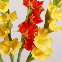 Ramas de Gladiolus artificiales de PU, tacto Real, simulación hecha a mano, flor de Gladiolus, arte Floral, flores falsas, decoración para el hogar y la Oficina - details 1