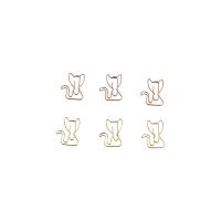 10 Uds. De Clips de papel en forma de gato para estudiantes, soporte de marcapáginas de Metal de dibujos animados, clip de papel de Metal creativo bonito - details 5