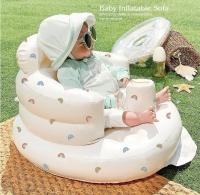 Bebé aprender a sentarse silla plegable pequeño sofá inflable taburete bebé aprendizaje asiento juguetes para niños - details 2