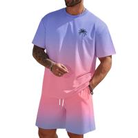 Conjunto Casual de Moda para Hombres Camiseta de Cuello Redondo y Pantalones Cortos - details 7