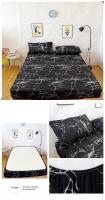 Sábana de Cama Impresa con Flor Azul Funda de Almohada de Lino Reactive para Cama Individual/Reina/Rey Protector de Almohada de Tela Elástica - details 14