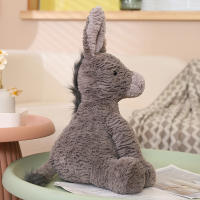 Muñeco de Peluche de Burro gris para bebé, muñeco de felpa suave de 23/40/60CM, regalo de decoración de habitación de cumpleaños infantil - details 0