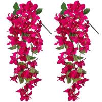 Bougainvillea Multicolor, flor Artificial, accesorios DIY, enredadera Floral realista, pétalos de seda, hojas verdes, flor falsa - details 6