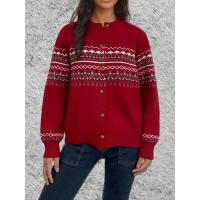 Punto para mujer cuello redondo manga larga suelta casual t - details 5