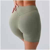 Pantalones cortos de Yoga para mujer, cintura alta, levantamiento de glúteos, entrenamiento, medias deportivas, Control de barriga, gimnasio, correr, pantalones elásticos, pantalones cortos deportivos informales - details 19