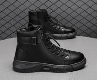 Botas de Motocicleta de Cuero de Moda 2024 Botas de Alta Comodidad Impermeables para Trabajo y Seguridad - details 8