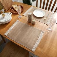 1 pcs Soft Household Party Supplies Cotton Linen Natural Table Mats Napkin Table Decor Placemats - details 8