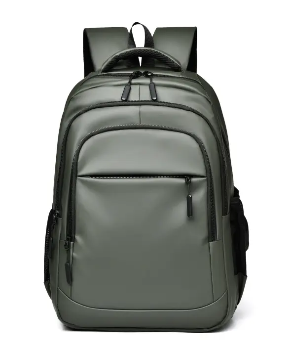 Nueva mochila para hombres, mochila de negocios para hombres de gran capacidad, película de cuero, bolsa de ordenador para viajes al aire libre - 1