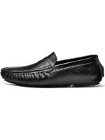 Mocasines para hombre con punta redonda de cuero, mocasines tipo penny, zapatos náuticos, cómodos, antideslizantes, flexibles, para fiestas. - details 7