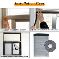 Malla autoadhesiva para ventana de interior, mosquitera antimosquitos para puerta de casa, cortina de malla para mosquitos, redes invisibles para insectos de verano - details 8