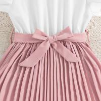 Falda Plisada de Khaki para Niñas Mangas de Pétalo Blanco Estilo Preppy para Cumpleaños - details 13