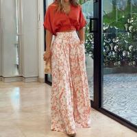 Conjunto de manga corta con estampado plisado y elegante para mujer 2025 - details 6