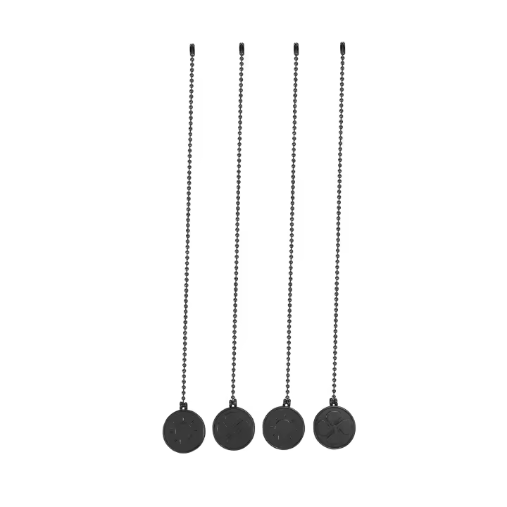 Juego de cadena de tracción para ventilador de techo, 4 piezas, bombilla y colgante de extensión de patrón - 1