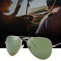 Gafas de sol clásicas Retro, Aviador con Marco de Metal y Lentes de Vidrio, para Hombres, Mujeres, Deportes al Aire Libre - details 3