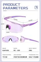 Kapvoe-gafas de sol fotocromáticas para ciclismo, lentes de color azul y morado, UV400, para hombre - details 15