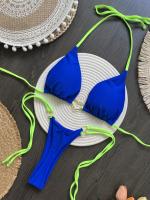 Conjunto de Bikini Halter de Color Sólido RUOTONSEPT Traje de Baño de Estilo Brasileño para Mujeres - details 11