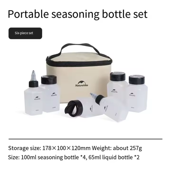 NatureHike-juego de Crute portátil para acampar, contenedor de iluminación para Villa de Picnic Vies al aire libre, lata de botella de condimento para barbacoa en bolsa - 1