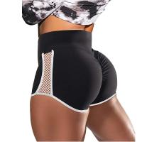 Pantalones cortos deportivos de cintura alta para mujer, pantalones cortos elásticos de secado rápido con agujeros laterales, ajustados, multiusos, para ejercicio y yoga - details 0