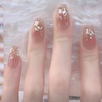 Pack de 24 piezas uñas removibles media y larga manicura parche uñas postizas - details 25