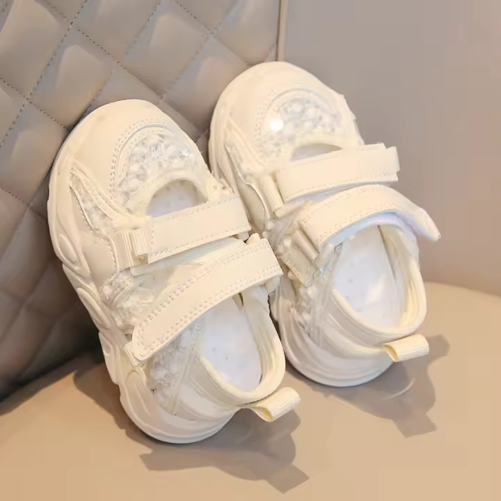 Zapatos de bebé de malla de verano hueco transpirable zapatos deportivos niños antideslizante zapatos de malla niñas bebé de suela suave zapatos de niño - 1