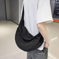 Bolso Bandolera De Lona Sólida Para Mujer Gran Capacidad Bolso De Compras Y Estudiante Bolso De Hombro Unisex Para Escuela - details 14