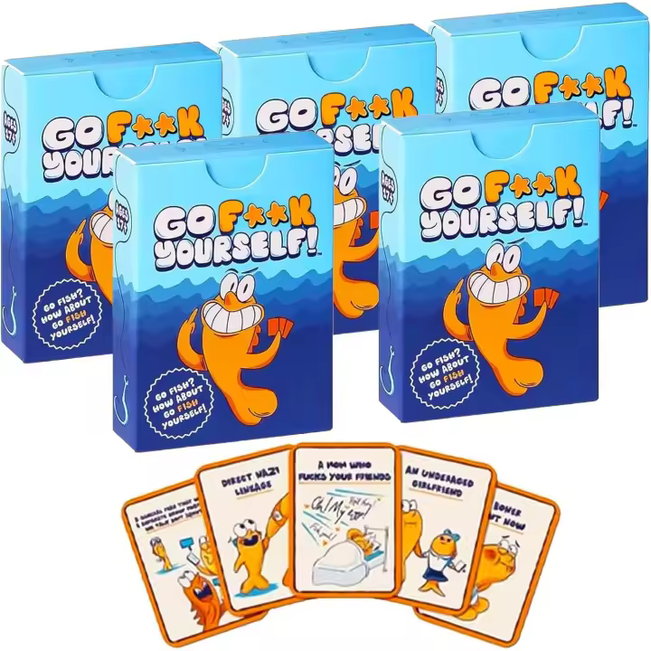 Juego de cartas Go F para adultos, nuevo mazo F 2025: juego de fiesta nocturna para 2+ jugadores |   Divertido regalo de broma para amigos, parejas y compañeros de trabajo |   Juego interactivo clásico con un toque (2 piezas) - 1