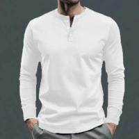 Día del padre Ropa transfronteriza de primavera y otoño Camiseta para hombres europeos y americanos Camisa básica Henry de manga larga para hombres - details 2