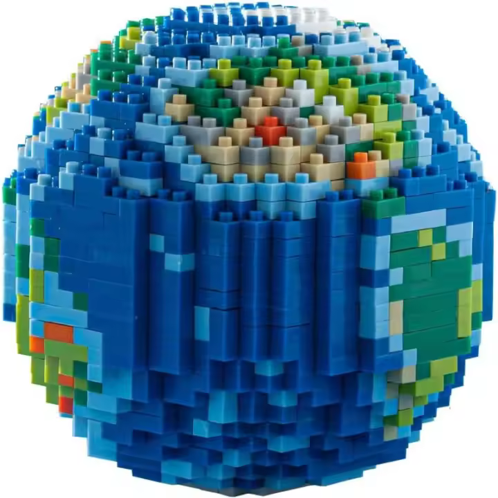 Minibloques de construcción de astronauta para adultos, Kit de construcción, iluminación Led, Kit-1088PCS - 1