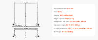 SucceBuy Soporte de fondo ajustable de 10 x 10 pies, portátil con 4 barras transversales, soporte de pantalla de proyector resistente, boda - details 1