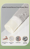 Almohada para el cuello para dormir, espuma viscoelástica, almohada para el cuello Cervical lavable con puntos de felpa para aliviar el dolor de cuello, almohada redonda multifuncional - details 2