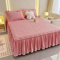 Protector de almohada antideslizante para cama con dientes, color sólido, tamaño completo, para cama doble, individual, Queen - details 5