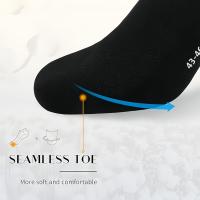 10 pares de calcetines de hombre de tobillo medio, suaves y transpirables, mezcla de poliéster, cómodos para trabajo en la oficina y uso casual, color sólido, tejido de punto, 97,0% poliéster 3,0% spandex, lavado a mano/lavado en seco, calcetines - details 3