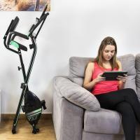 Estática Plegable con Volante de Inercia X-Bike, Sistema Silence Fit, Con y Sin Respaldo, Manillar y Sillín Regulable, Pulso, Pantalla LCD, Soporte para dispositivos, Ruedas - details 56