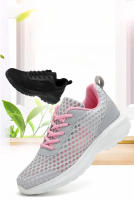 Zapatillas de deporte de moda de las mujeres ahuecadas hacia afuera ultra ligeras grandes de malla transpirable zapatos casuales de los zapatos de las mujeres - details 0