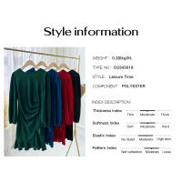 Mini vestido ajustado de manga larga para mujer Manga plisada Dobladillo con volantes Vestido de oficina - details 1