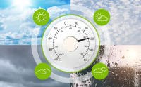 Termómetro de ventana para interiores y exteriores, medidor Meteorológico de Dial transparente, lectura precisa para el hogar y la Oficina, No requiere batería - details 0