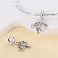 Pulsera de plata de dos tonos con colgante triple celestial de cuentas en forma de corazón para la fabricación de joyas - details 42