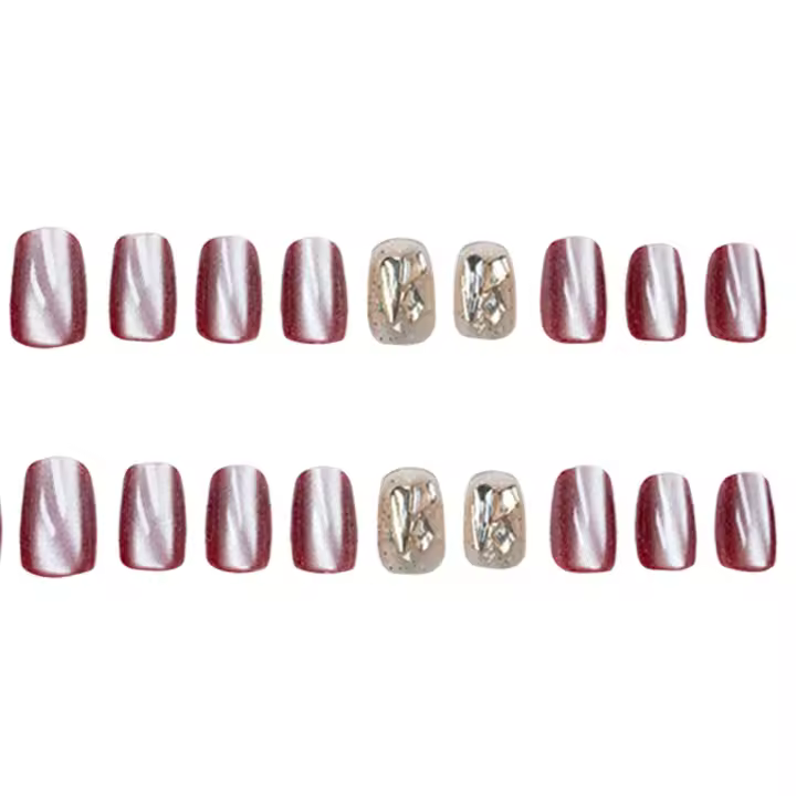 Puntas de uñas postizas elegantes con diseño de luna blanca para - 1