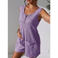 Moda de Primavera-Verano para Mujer 2025 Chaleco Sin Mangas a Rayas en Contraste Informal Pantalones Cortos de Mono Multicolor Opcional - details 8