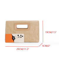 Bolso de Paja Nuevo Verano 2025 Bolso Cruzo para Mujer con Cadena Desmontable - details 3