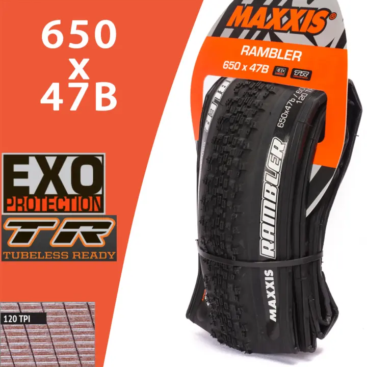 MAXXIS RAMBLER-neumático plegable para bicicleta de carretera, 650x47B, 700x3 0/40/45/50C, Original, sin cámara, TR - 1