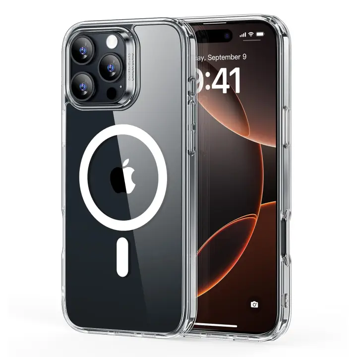 Funda Magnética para iPhone 16, Compatible con MagSafe, Protección de Grado Militar a Prueba de Golpes,Transparente,para iphone 16 pro ma - 1