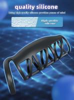 Leten funda de anillo vibratorio juguetes sexuales para adultos para hombres extensor vibrador retrasar la eyaculación erección castidad masculina 18 - details 1