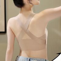 Sujetadores sin costuras 2 en 1 para mujer, Corrector de postura de espalda, ropa interior inalámbrica ajustable, Bralette de realce de copa fina con espalda cruzada - details 5