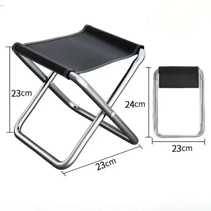 Silla plegable portátil para exteriores, banco de guerra, banco de pesca, VIE, camping, taburete de caballo de ocio ultraligero - 1