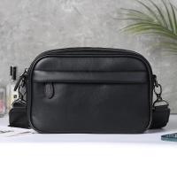 Bolso Cruzado de Hombro para Hombres Cuero PU Diseño a Cuadros Bolso Messenger de Negocios Casual - details 12