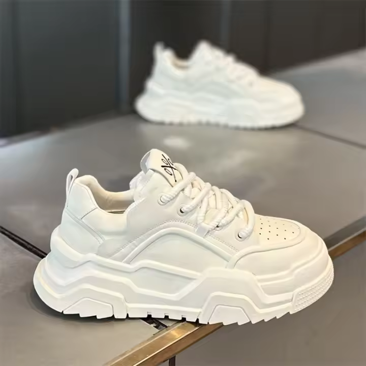 Zapatos Casuales de Moda para Hombres Primavera 2025 Zapatos Blancos Transpirables - 1